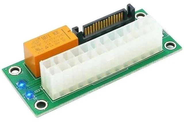 Main image of ADD2PSU Dual PSU Synchronous Start Adapter Board with LED Indicator, ATX 24Pin to SATA Sync Trigger Extension Cable for High Power Graphics Card Extra Power Supply
