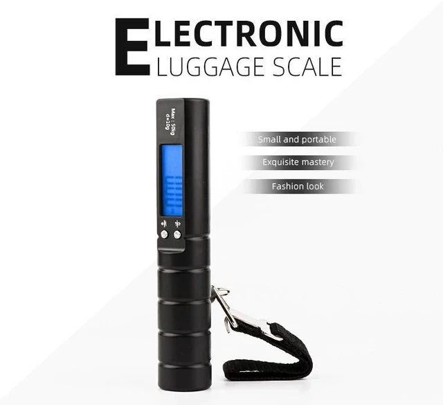 Alt view image 5 of 5 - NS-18 Portable Handheld Luggage Scale with Tape Measure 50kg Capacity, Compact Digital Weighing Scale for Suitcase, Parcel & Travel