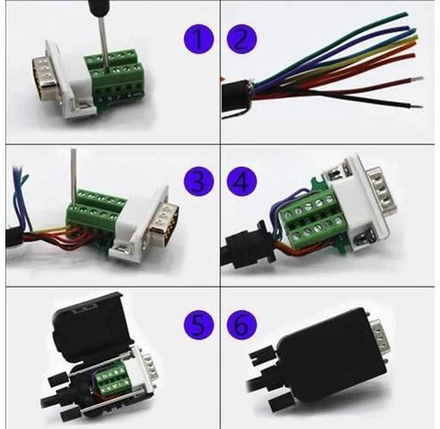 Alt view image 3 of 6 - DB9 RS232 Breakout Terminal Block Module with Housing, Solder-Free D-SUB Female Serial Port to Wiring Terminal Breakout Board Adapter
