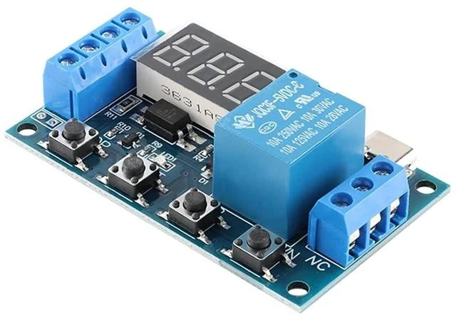 Alt view image 3 of 6 - HW-521B 1-Channel Timer Relay Module Delay DC 6-30V Power Off Disconnect Trigger Delay Cycle Timer with LED Display Circuit On Type-C USB-C Interface, Smart Home Controller