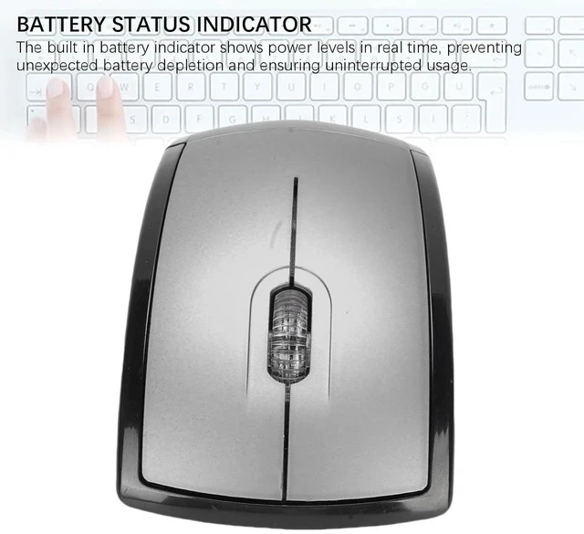 Alt view image 4 of 7 - Folding Wireless Mouse, Slim Foldable Touch Travel Mouse with 2.4 Receiver, Ergonomic Computer Mouses Magnetic Power Off Switch for Laptop PCComputer (Gray)