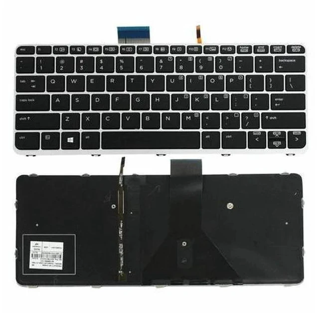 Main image of Laptop US Keyboard Backlit Silver For HP Elitebook Folio MP-13U8 752962-001