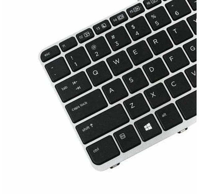 Alt view image 3 of 5 - Laptop US Keyboard Backlit Silver For HP Elitebook Folio MP-13U8 752962-001