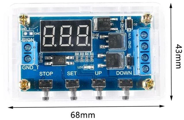 Alt view image 5 of 5 - ZK-J06 Dual MOS Tube Timing Delay Switch Circuit 12V-24V for Automation Control, Replaces Relay Modules