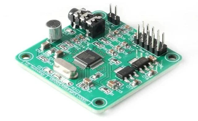 Alt view image 4 of 5 - VS1053 MP3 Audio Player Module Audio Decoder MP3 Player Board Recording Onboard Microphone SPI Interface Output Port Audio Sound Board 1.8V 3.3V AMS-1117 Chip 800mA 12.228Mhz