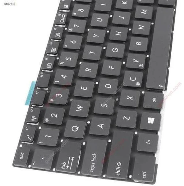 Alt view image 3 of 5 - US Keyboard for ASUS N56 N56V U500VZ N76 N76VM N76VJ BLACK With foil no FRAME