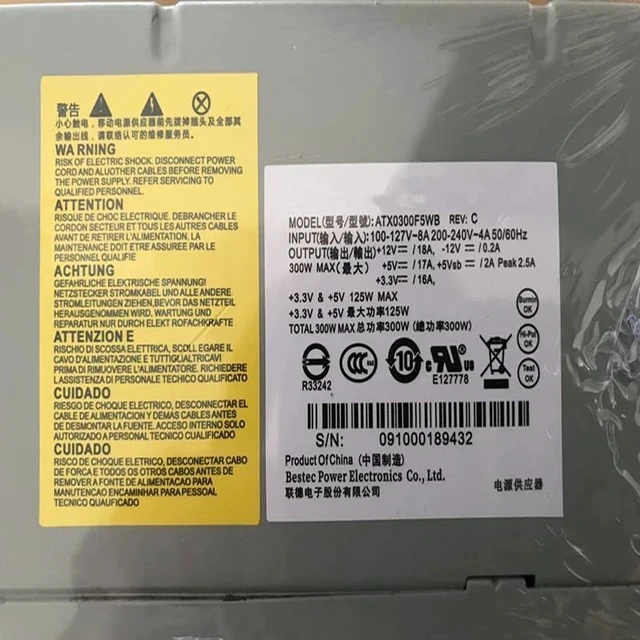 Alt view image 6 of 6 - PSU for H P 300W Power Supply ATX0300F5WB ATX0300D5WB ATX-300-12Z ATX0250F5WA ATX-250-12Z