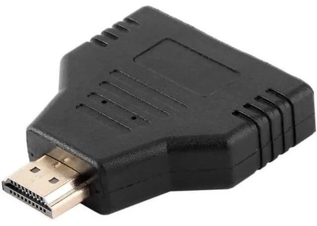 Alt view image 4 of 6 - 1 Pack 1080P HDMI Splitter Cable Adapter, Male to Dual Female 1 in 2 Out HDMI Mirror Extender for Synchronous Dual Display