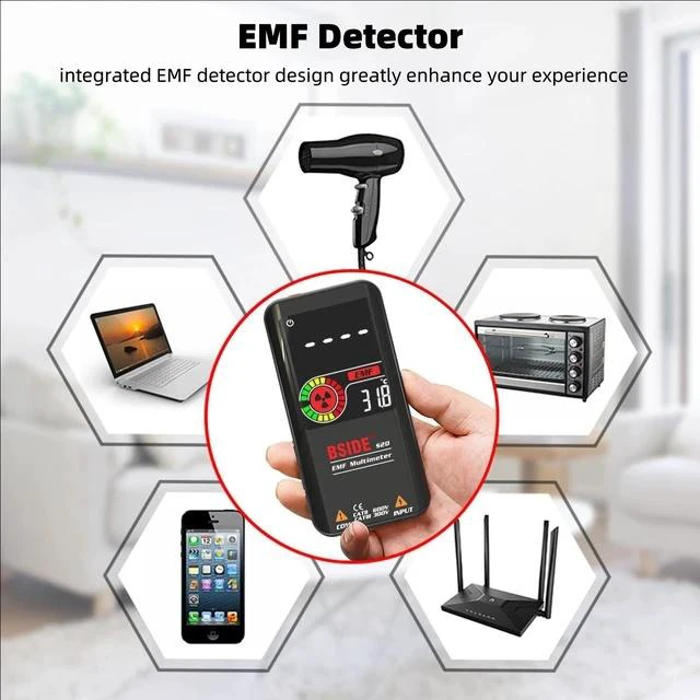 Alt view image 3 of 7 - S20 Intelligent Tester with Electromagnetic Radiation Detection 3.5" Color LCD, AC/DC Voltage, Resistance, Capacitance, Frequency, Diode, Continuity Test