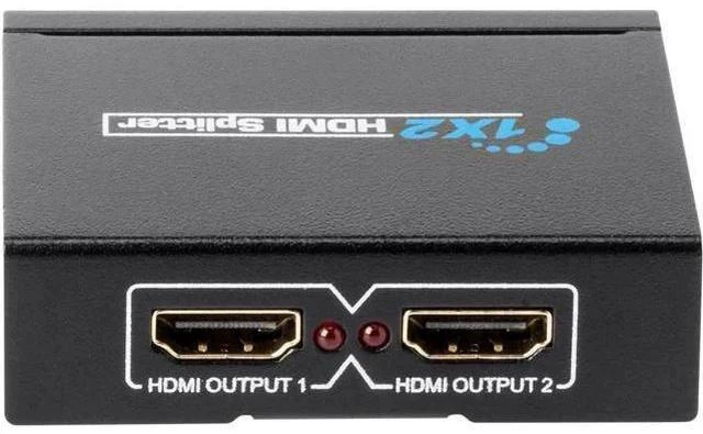 Alt view image 3 of 6 - Mini 1x2 HDMI Splitter 4K Ultra HD 1080P@60Hz, USB Powered 1 Input to 2 Output HDMI Distribution Splitter