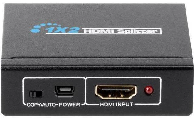 Alt view image 5 of 6 - Mini 1x2 HDMI Splitter 4K Ultra HD 1080P@60Hz, USB Powered 1 Input to 2 Output HDMI Distribution Splitter