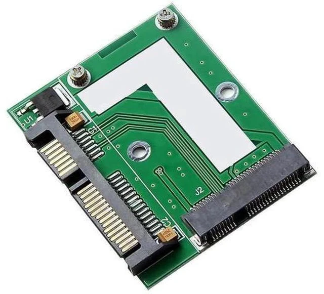 Alt view image 6 of 7 - Mini PCI-E mSATA SSD to 2.5" SATA3 6Gbps Adapter Card for Desktop PC