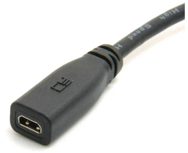 Alt view image 7 of 7 - 10cm Micro HDMI Female to Mini HDMI Male Adapter Cable, Micro HDMI Type D to Mini HDMI Type C Converter Cord V1.4 High Speed