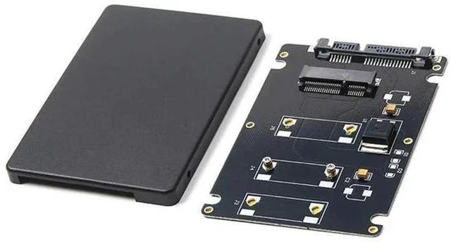 Main image of Mini PCIe mSATA SSD to 2.5 Inch SATA3 Adapter Card with Enclosure & Mounting Screws