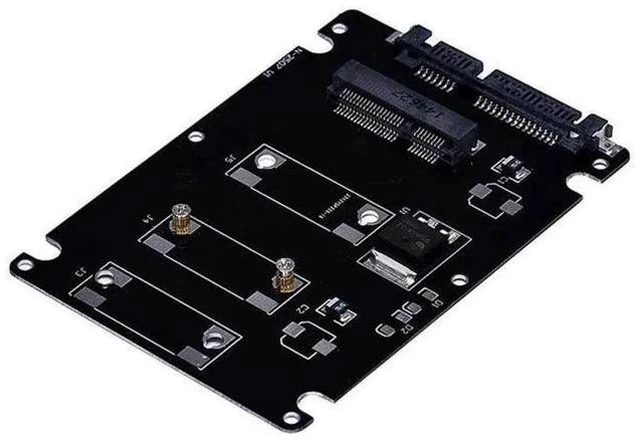 Alt view image 2 of 5 - Mini PCIe mSATA SSD to 2.5 Inch SATA3 Adapter Card with Enclosure & Mounting Screws