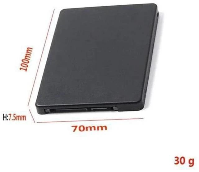 Alt view image 3 of 5 - Mini PCIe mSATA SSD to 2.5 Inch SATA3 Adapter Card with Enclosure & Mounting Screws