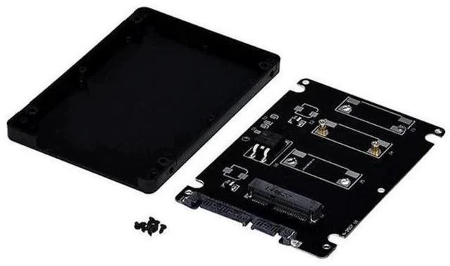 Alt view image 4 of 5 - Mini PCIe mSATA SSD to 2.5 Inch SATA3 Adapter Card with Enclosure & Mounting Screws