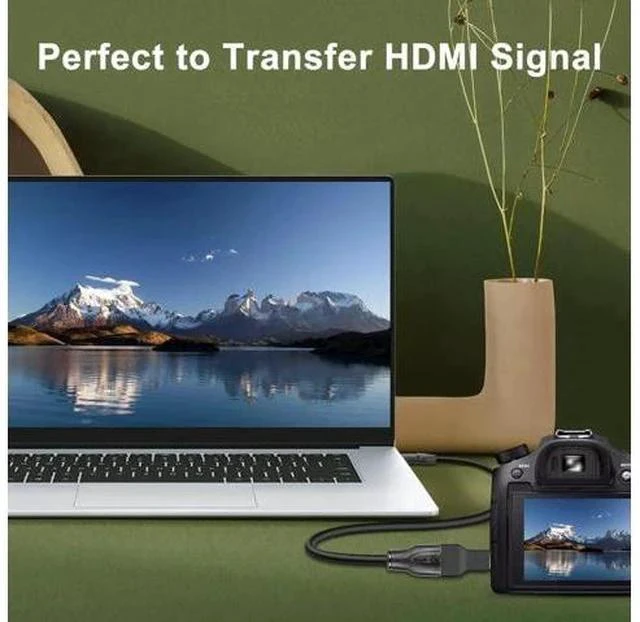 Alt view image 3 of 6 - 2 Pack Gold-Plated HDMI Female to Mini HDMI Male Adapter, Standard HDMI to Mini HDMI Converter for Digital Camera, Camcorder, Tablet & Laptop
