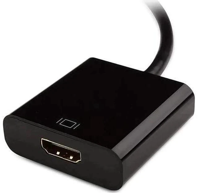 Alt view image 5 of 7 - Black DisplayPort Male to HDMI Female Adapter, DP to HDMI Video Converter for Desktops Laptops to HDMI Monitors TVs