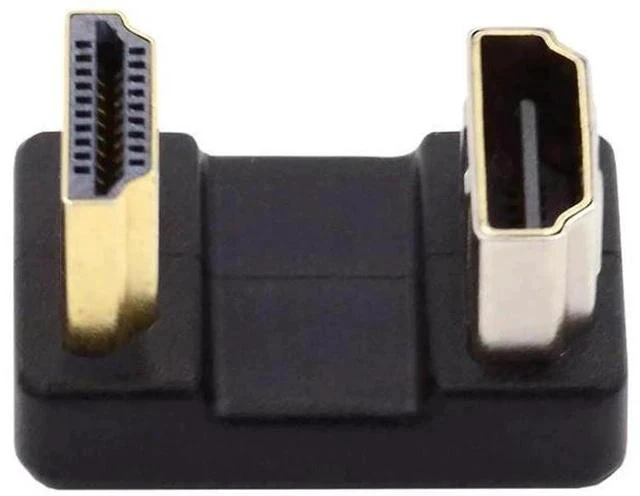 Main image of U-Shaped 360° Down Back Angled HDMI 1.4 Male to Female Extension Adapter, Type-A HDMI Converter Supports 4K HD