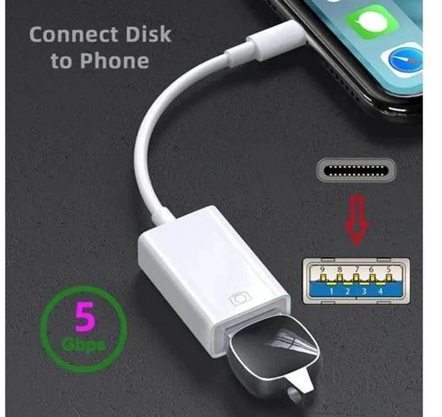 Alt view image 3 of 7 - USB-C Male to USB 3.0 Type-A Female Adapter, USB-C to USB-A 5Gbps Data & Charging Converter Compatible with MacBooks, Laptops, Tablets & Smartphones