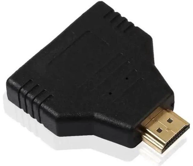 Alt view image 2 of 5 - 1080P 1 in 2 Out HDMI Splitter Cable, HDMI Male to Dual Female Port Audio Video Converter (1 Pack)