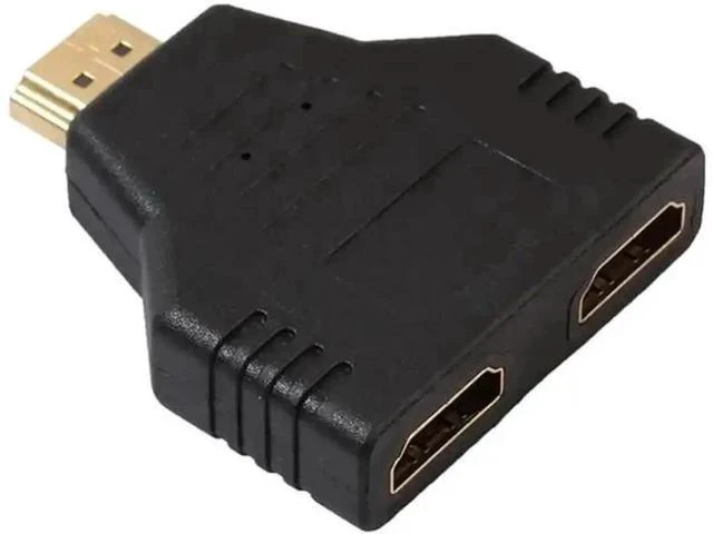 Alt view image 3 of 5 - 1080P 1 in 2 Out HDMI Splitter Cable, HDMI Male to Dual Female Port Audio Video Converter (1 Pack)