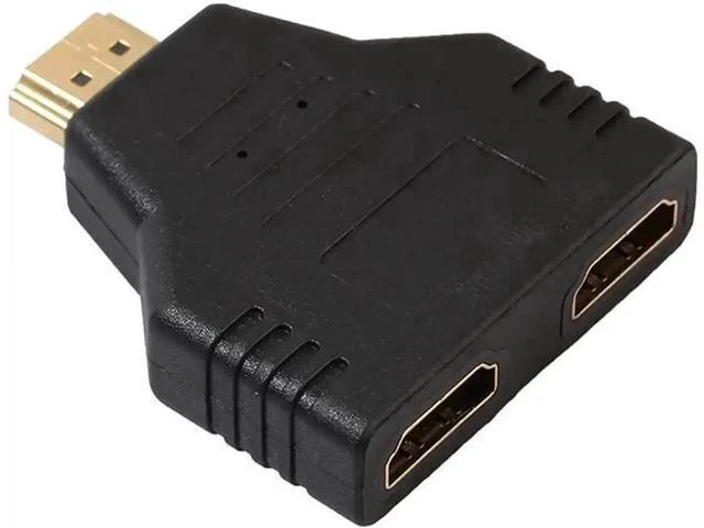 Alt view image 5 of 5 - 1080P 1 in 2 Out HDMI Splitter Cable, HDMI Male to Dual Female Port Audio Video Converter (1 Pack)
