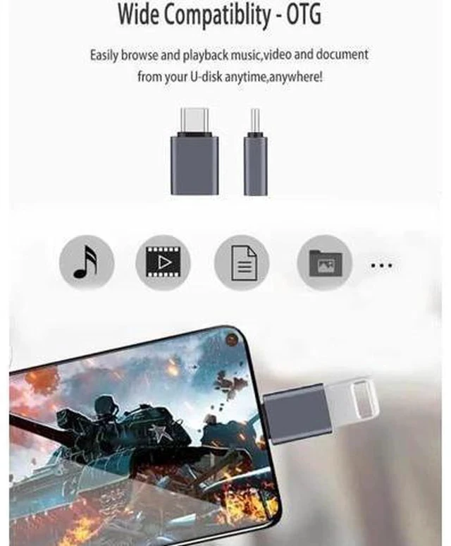 Alt view image 6 of 6 - 3-Pack Grey USB3.2 Gen2 10Gbps USB-C Male to USB-A Female Adapter, Type-C to USB-A Converter for MacBook, Laptops & Thunderbolt 3/4 Devices