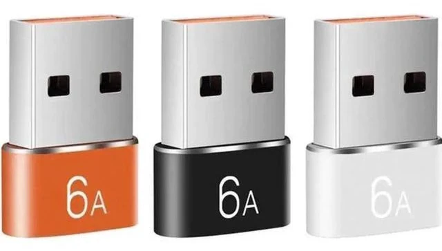 Alt view image 5 of 7 - 3 Pack USB-C to USB Adapter, Type-C Male to USB-A Female Converter, Fast Transfer Connector for Phones & Laptops
