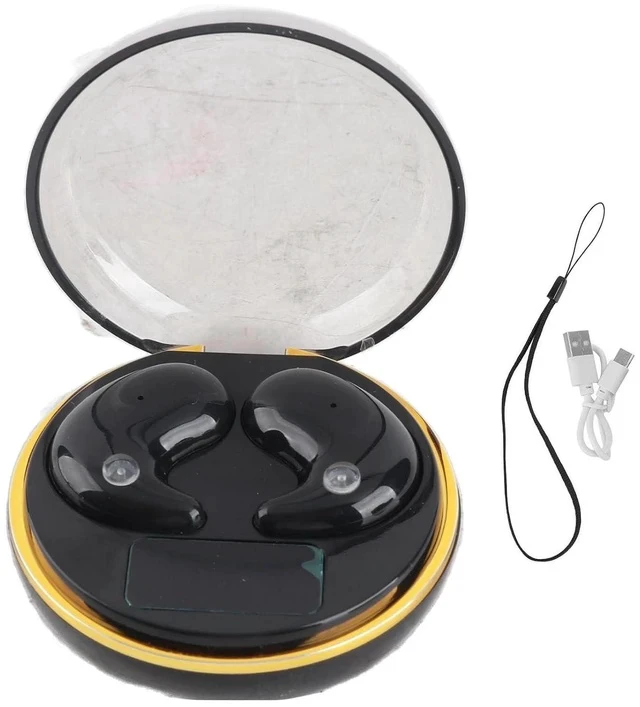 Alt view image 5 of 6 - Stereo Earbuds - 30mAh Earbuds with 300mAh Charging Case,for Entertainment, Work, Study, Sleep, Comfortable Design (Black)