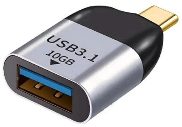 Main image of USB 3.0 OTG Adapter, USB-A Female to USB-C Male 10Gbps High Speed Host OTG Data Converter, Compatible with USB-C Laptops, Smartphones and Tablets