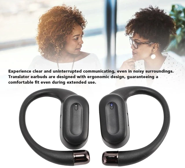 Alt view image 4 of 7 - Language Translator Earbuds, Bluetooth 5.4 Noise Reduction Language Translator Supports 133 Languages Real Time Translation, with APP, Perpetual Use