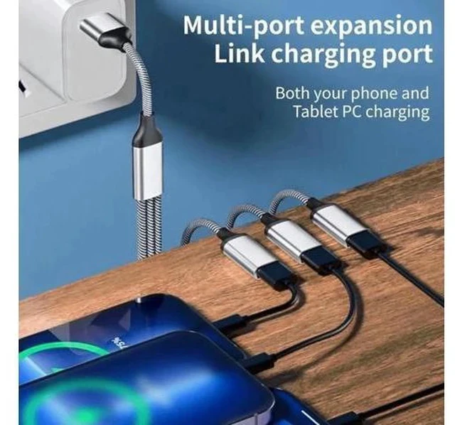 Alt view image 5 of 7 - 0.8FT USB-C Male to Dual USB-A 2.0 Female OTG Splitter Hub, 2-Port Type-C to Double USB-A Adapter for Phone, Laptop & Game Console