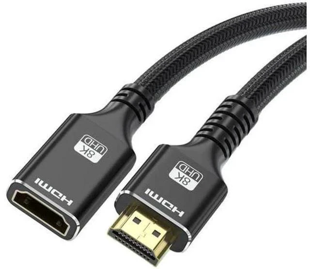 Main image of 1.5FT HDMI Male to Female Extension Cable, 48Gbps 4K@120Hz HDMI Extender with HDR10 Dolby eARC, for TV Stick, PS5, Xbox, Switch, HDTV