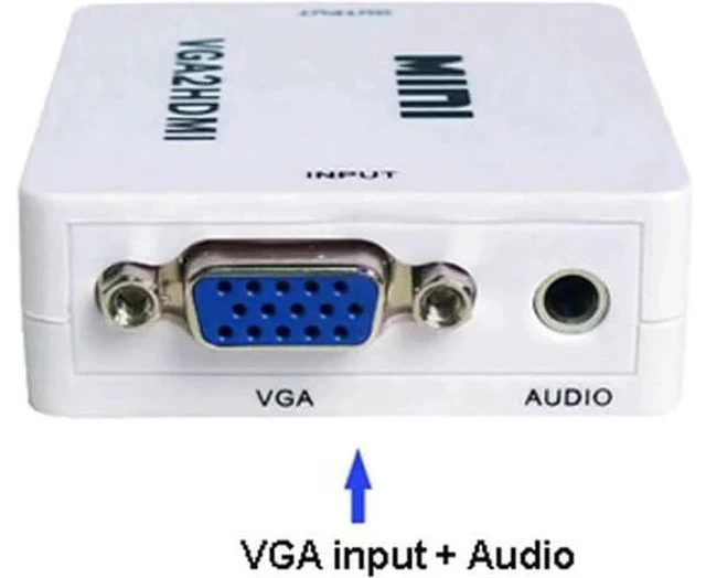 Alt view image 2 of 4 - VGA to HDMI Converter with 3.5mm Audio Port, Full HD 1080P 1920x1080 Output, Analog VGA Digital HDMI Adapter for PC Laptop Monitor HDTV Projector