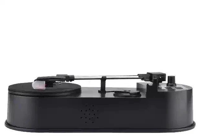 Alt view image 2 of 5 - Mini Turntable Record Player Vinyl to MP3 Converter, Portable LP Digitizer with Built-in Speaker, 33/45 RPM, Direct USB/SD Recording, No Computer Needed - ezcap613P