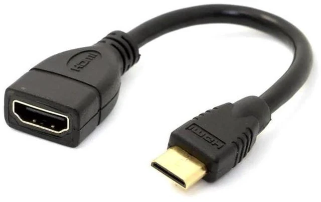 Alt view image 4 of 7 - Mini HDMI Male to HDMI Female Adapter Cable, 4K@60Hz Support for Camera, Monitor, HDTV