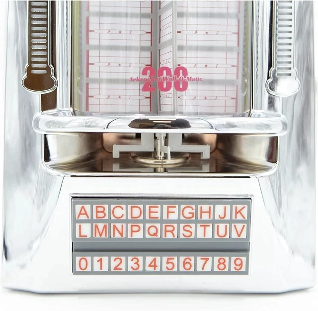 Alt view image 4 of 7 - 200 Wall-O-Matic Table Jukebox Wallbox Wireless Bluetooth Speaker FM Radio SD USB Retro American Diner Style Tabletop
