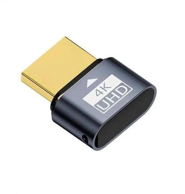 Main image of Black HDMI Dummy Plug Virtual Display Emulator, 4K@60Hz HDMI 1.4 EDID DDC Headless Ghost Display Adapter for Remote Work Mining