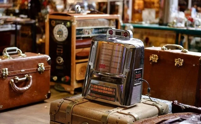 Alt view image 6 of 7 - 200 Wall-O-Matic Table Jukebox Wallbox Wireless Bluetooth Speaker FM Radio SD USB Retro American Diner Style Tabletop