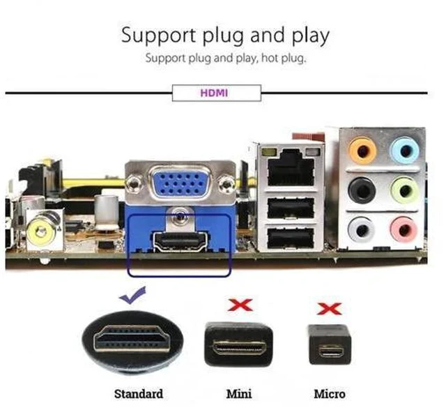 Alt view image 5 of 7 - Gold HDMI Dummy Plug Virtual Display Emulator, 4K@60Hz HDMI 1.4 EDID DDC Headless Ghost Monitor Adapter for Mining Remote PC
