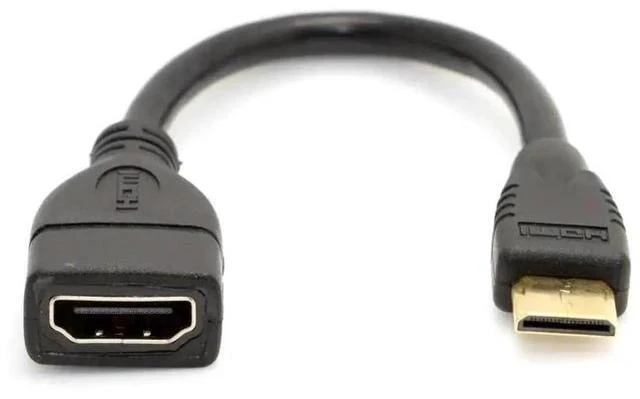 Alt view image 3 of 7 - Mini HDMI Male to HDMI Female Extension Adapter, Supports 4K@60Hz UHD for Monitor Camera HDTV