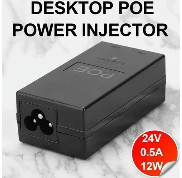 Alt view image 2 of 4 - 24V 0.5A 24W POE Power Supply Desktop POE Injector Ethernet DC Adapter for CCTV Security Surveillance Cameras