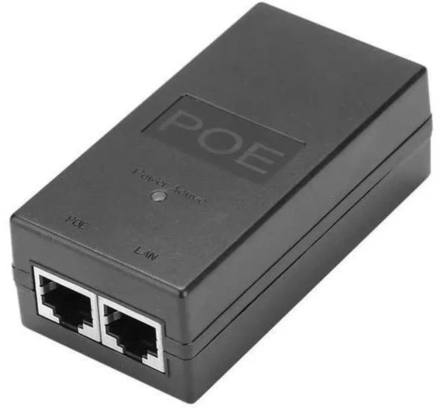 Alt view image 4 of 4 - 24V 0.5A 24W POE Power Supply Desktop POE Injector Ethernet DC Adapter for CCTV Security Surveillance Cameras