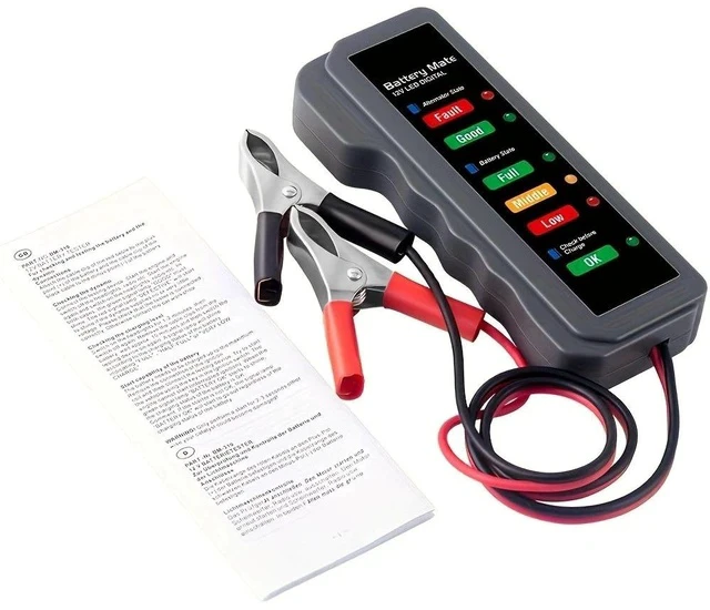 Alt view image 2 of 7 - Portable 12V Car Battery Tester with Digital Display Automotive Battery Health Analyzer for Cranking, Charging System & Fault Diagnosis