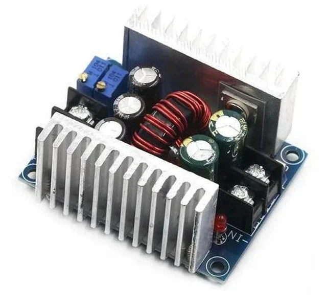 Alt view image 3 of 7 - 300W 20A DC-DC Buck Converter, CC CV Constant Current LED Driver, 6-40V to 1.2-36V Adjustable Step Down Voltage Regulator Module with Electrolytic Capacitor & Dual Heatsinks