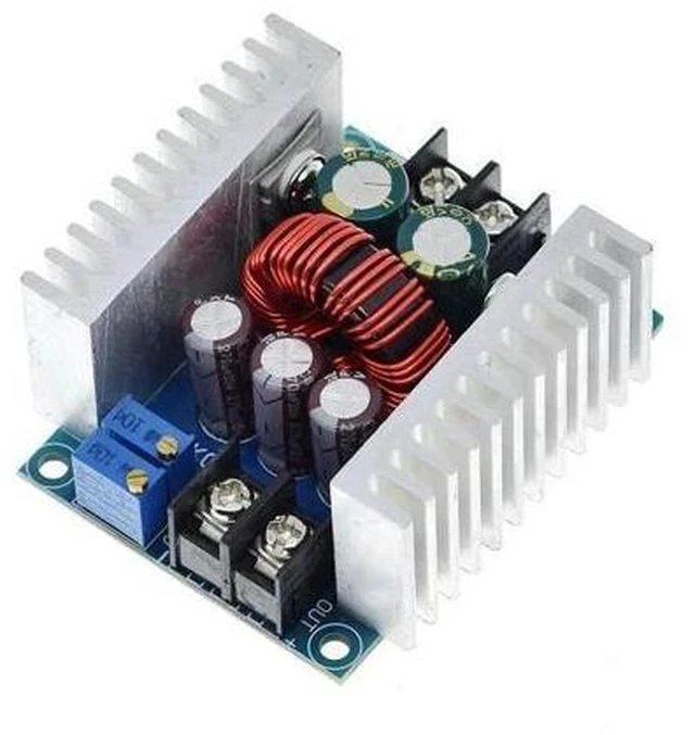 Alt view image 5 of 7 - 300W 20A DC-DC Buck Converter, CC CV Constant Current LED Driver, 6-40V to 1.2-36V Adjustable Step Down Voltage Regulator Module with Electrolytic Capacitor & Dual Heatsinks