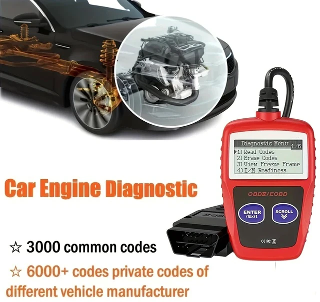 Alt view image 4 of 7 - MS309 Automotive Diagnostic Tool OBD2 Engine Code Reader & Clear with Fast Diagnostics, Multi-Language Display, Plug-and-Play No Battery Needed