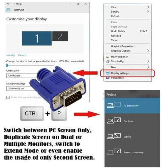 Alt view image 2 of 7 - VGA Dummy Plug Virtual Display Adapter, Headless Ghost Monitor Emulator with EDID Chip, Supports 1080P 1920x1080@60Hz for VGA GPU Remote Servers PC